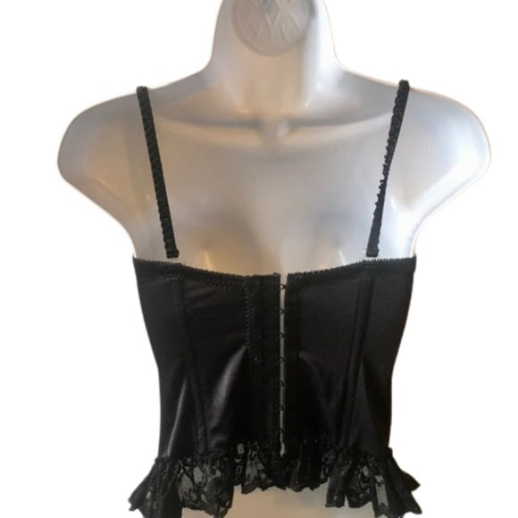 Corset Mara Intimates Vintage 90s Bustier Black Lace Floral Boning 34 B/C - Picture 4 of 8